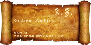 Kettner Zamfira névjegykártya